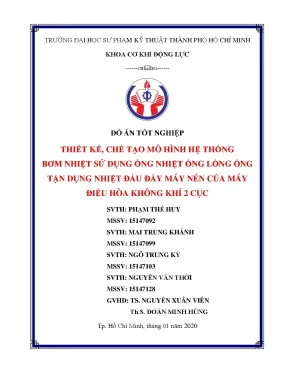 Đồ án bơm nhiệt tận dụng nhiệt thải máy điều hòa không khí