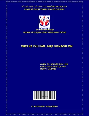 Mẫu Đồ án tốt nghiệp thiết kế cầu dầm I nhịp 25m
