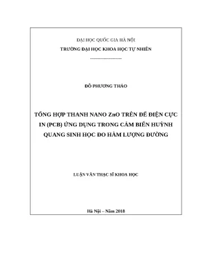 Cảm biến huỳnh quang đo đường dùng thanh nano ZnO trên