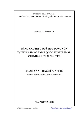 Giải pháp nâng cao hiệu quả huy động vốn tại VIB Thái Nguyên