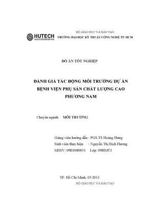 Đồ án ĐTM dự án Bệnh viện Phụ sản Phương Nam