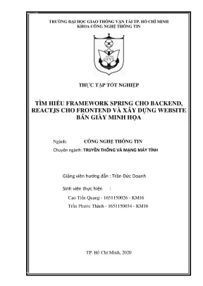 Hướng dẫn làm web bán giày bằng Spring và ReactJS