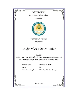 Tình hình và kết quả hoạt động kinh - Khóa luận