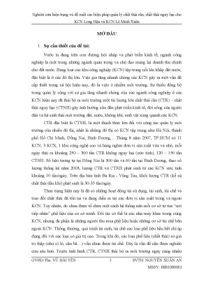 Đồ án quản lý chất thải rắn, nguy hại tại KCN (Case Study)
