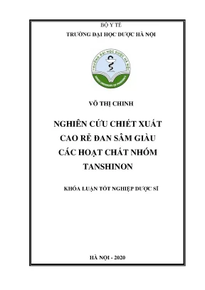 Võ thị chinh nghiên cứu chiết xuất cao - Khóa luận