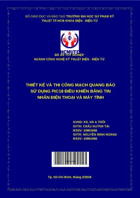 Mạch Quang Báo PIC18: Điều Khiển Bằng SMS & Máy Tính