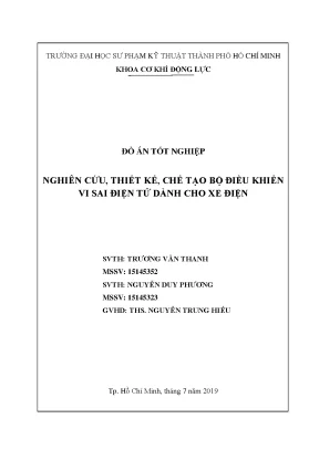 Vi sai điện tử cho xe điện: Thiết kế & Chế tạo (Đồ án)