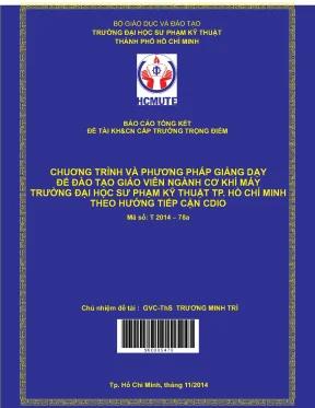 Chương trình đào tạo giáo viên cơ khí máy theo CDIO