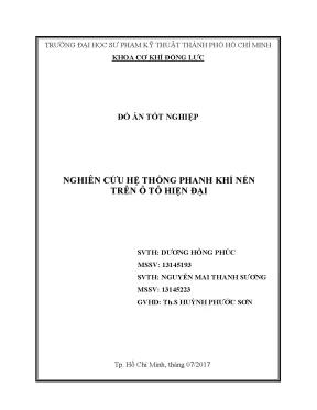 Toàn tập về hệ thống phanh khí nén trên ô tô hiện đại