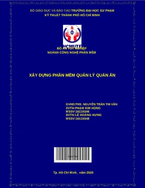 Tốt nghiệp xây dựng phần mềm quản lý - Đồ án