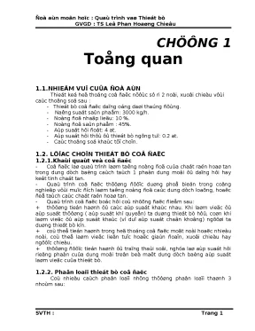 Đồ án thiết kế hệ thống cô đặc nước sơ ri 2 nồi xuôi chiều