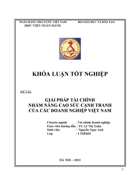 Giải pháp tài chính tăng sức cạnh tranh cho doanh nghiệp