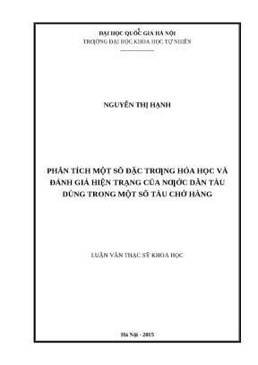Phân tích hóa học và hiện trạng nước dằn tàu hàng hải