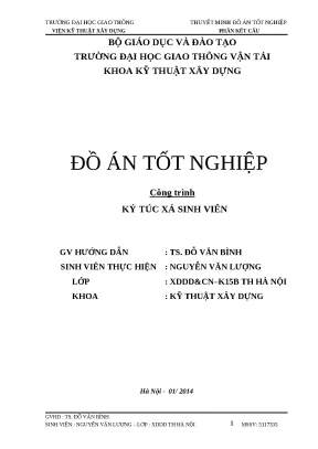 Môn học ký túc xá sinh viên trường đại - Đồ án