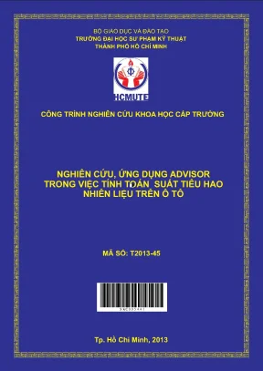 Tính toán tiêu hao nhiên liệu ô tô bằng phần mềm ADVISOR