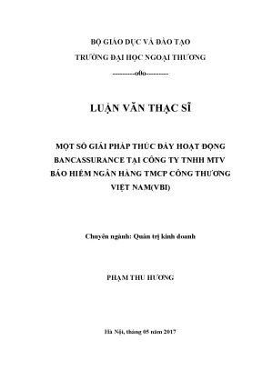 Giải pháp thúc đẩy bancassurance tại Bảo hiểm VietinBank
