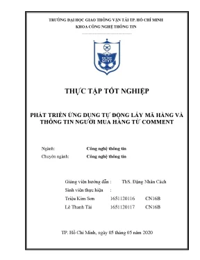 Ứng dụng tự động trích xuất thông tin từ comment Facebook