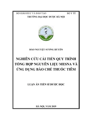 Đào nguyệt sương huyền nghiên cứu cải - Luận án TS