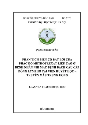 Biến cố bất lợi Methotrexat liều cao ở trẻ bạch cầu cấp