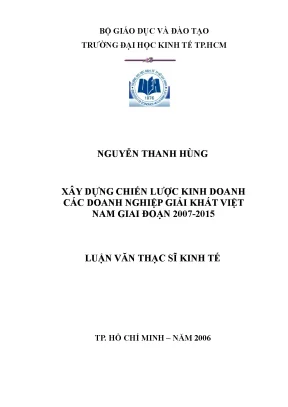 Luận văn: Chiến lược kinh doanh ngành giải khát Việt Nam