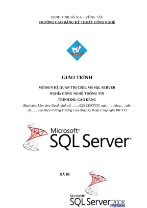 Giáo trình MS SQL Server: Quản trị CSDL đầy đủ (Full)
