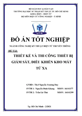 Đồ án: Thiết bị Giám sát & Điều khiển Kho mát từ xa