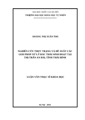Xử lý rác thải tại An Bài, Thái Bình: Thực trạng & Giải pháp