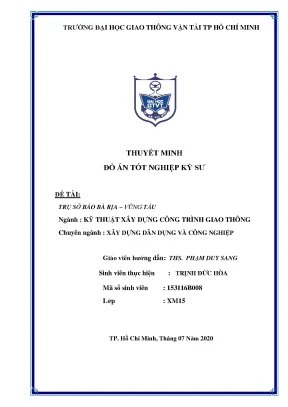 Thuyết minh đồ án Trụ sở báo Bà Rịa - Vũng Tàu (File PDF)