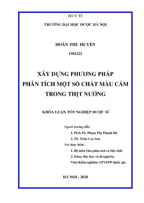 Phương pháp phân tích chất màu cấm trong thịt nướng