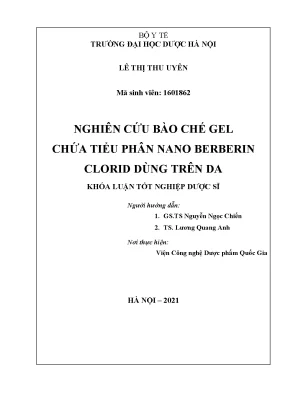 Gel Nano Berberin: Bào Chế và Ứng Dụng Trên Da