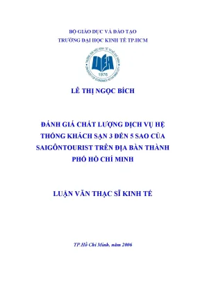 Luận văn đánh giá chất lượng dịch vụ khách sạn 3-5 sao