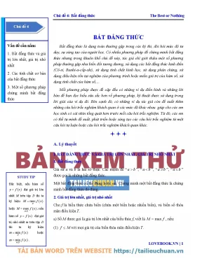 Bất đẳng thức lớp 10: Toàn bộ lý thuyết và phương pháp