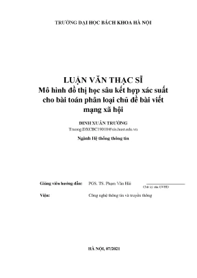 Phân loại chủ đề bài viết bằng mô hình đồ thị học sâu