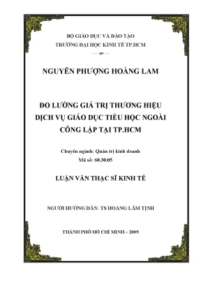 Luận văn giá trị thương hiệu ngành giáo dục tiểu học
