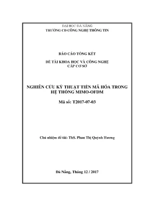 Nghiên cứu tiền mã hóa trong hệ thống MIMO-OFDM