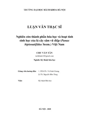 Lá Sâm Vũ Diệp: Thành phần & Hoạt tính sinh học