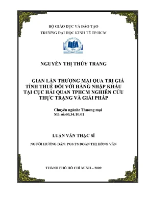 Toàn văn Luận văn Gian lận thương mại qua trị giá thuế