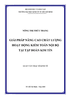 Tài liệu luận văn giải pháp nâng cao chất lượng hoạt động kiểm toán