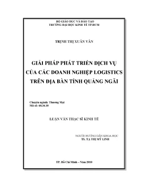 Luận văn: Giải pháp phát triển dịch vụ Logistics