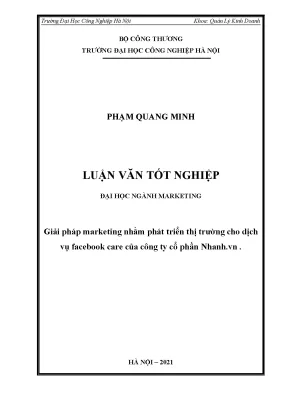 Giải pháp Marketing cho dịch vụ Facebook Care của Nhanh.vn