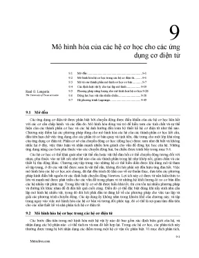 Mô hình hóa hệ cơ học trong cơ điện tử: Nguyên lý & Ứng dụng