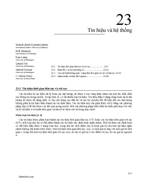 Tín hiệu và Hệ thống trong Cơ điện tử: Lý thuyết và Ứng dụng