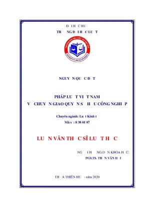 Luận văn: Pháp luật về chuyển giao quyền sở hữu công nghiệp
