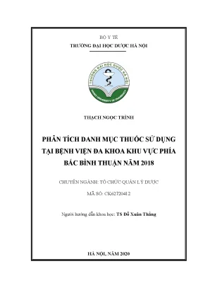 Phân tích Danh mục thuốc tại BVĐK Bắc Bình Thuận 2018