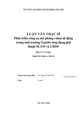 Mô phỏng Robot di động: SLAM, URDF trên Gazebo
