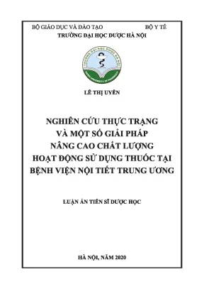 Giải pháp nâng cao chất lượng sử dụng thuốc BV Nội tiết