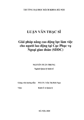 Giải pháp tạo động lực làm việc cho người lao động hiệu quả