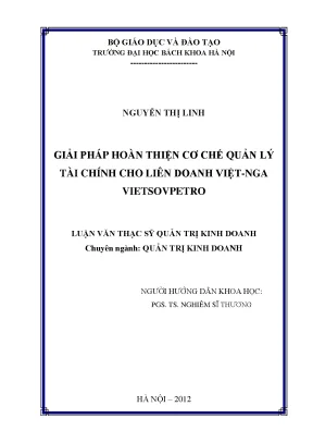 Quản lý tài chính Vietsovpetro: Thực trạng & Giải pháp