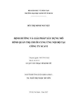 Luận văn mô hình quản trị chuỗi cung ứng nội bộ tại Scavi