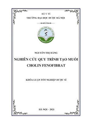 Tổng hợp muối cholin fenofibrat: Quy trình & Kết quả